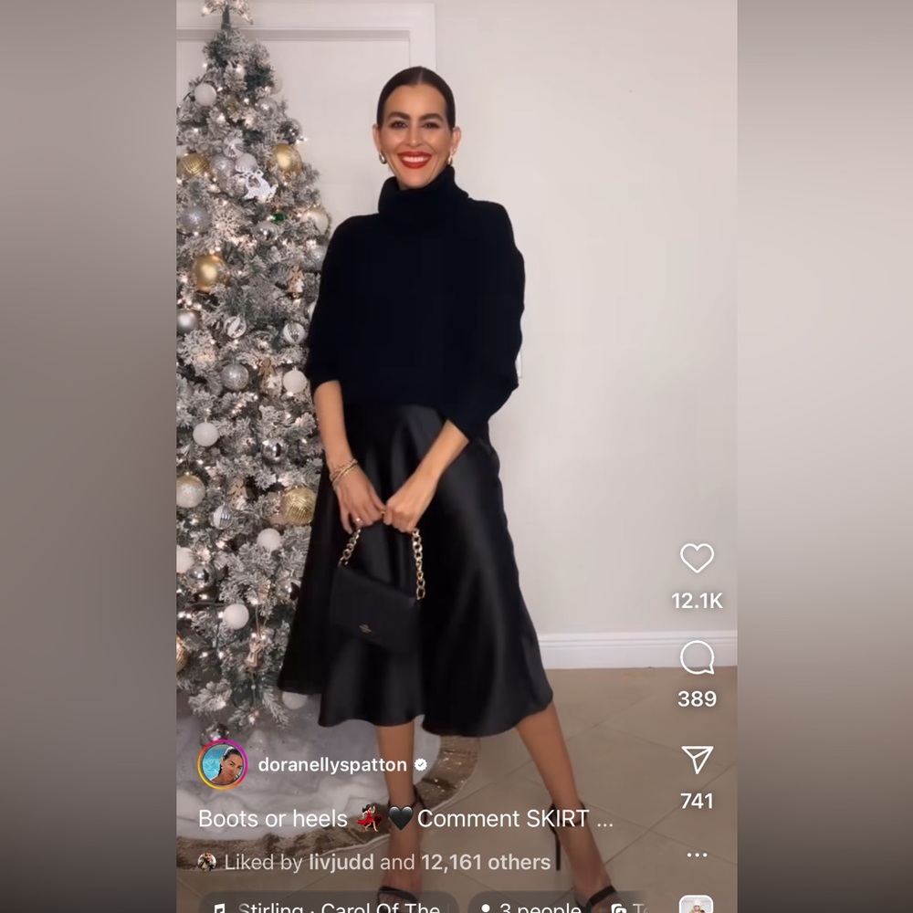 Zara A -line satin skirts